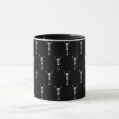 Cooles Skelettdesign Halloween Tasse (Zentrum)