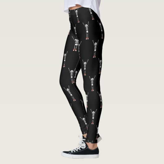 Cooles Skelettmuster Leggings (Links)