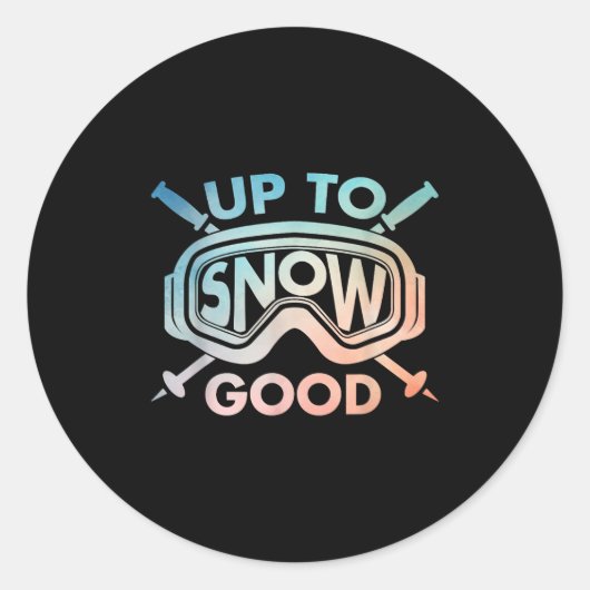 Cooles Skidesign für Herren Ski Ski Ski Ski Snow S Runder Aufkleber (Vorderseite)