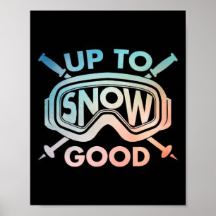 Cooles Skidesign für Männer Frauen Ski Skifahrer S Poster