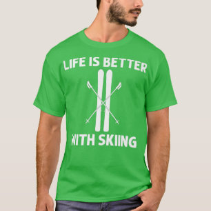 Cooles Skifahren für Herren Skifahren Ski Snowboar T-Shirt