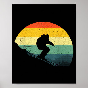 Cooles Skifahren für Männer Frauen Retro-Ski-Schne Poster