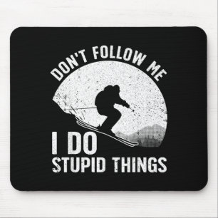 Cooles Skifahren für Männer Frauen Schneeskifahrer Mousepad