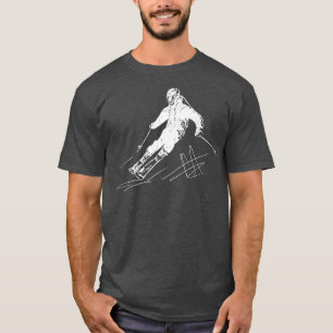 Cooles Skifahren Langlaufski Skifahren T-Shirt