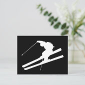 Cooles Skifahren Postkarte (Stehend Vorderseite)