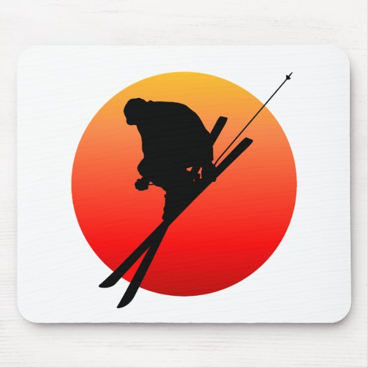 Cooles Skifahren Sun Mousepad (Vorne)