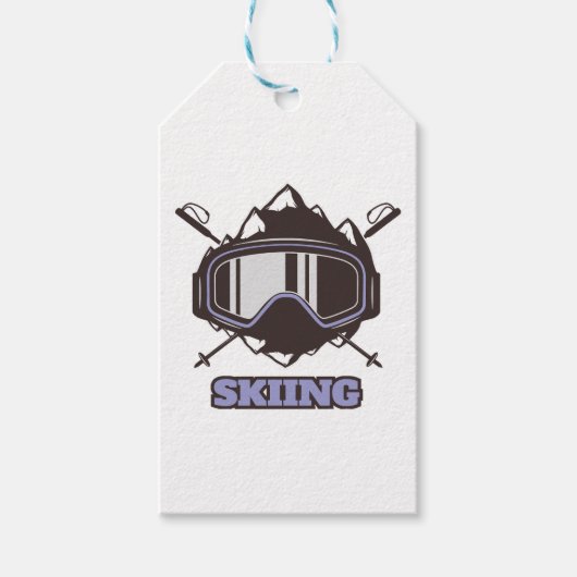 Cooles Skihelm Geschenkanhänger (Vorderseite)