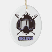 Cooles Skihelm Keramik Ornament (Rechts)
