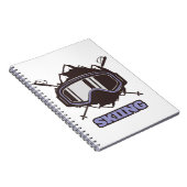 Cooles Skihelm Notizblock (Rechte Seite)