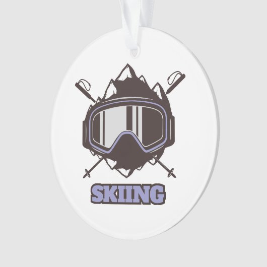 Cooles Skihelm Ornament (Vorderseite)