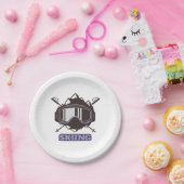 Cooles Skihelm Pappteller (Party)
