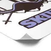 Cooles Skihelm Poster (Ecke)