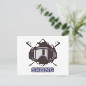 Cooles Skihelm Postkarte (Stehend Vorderseite)