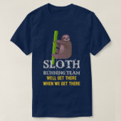 Cooles Sloth Running Team T-Shirt (Design vorne)