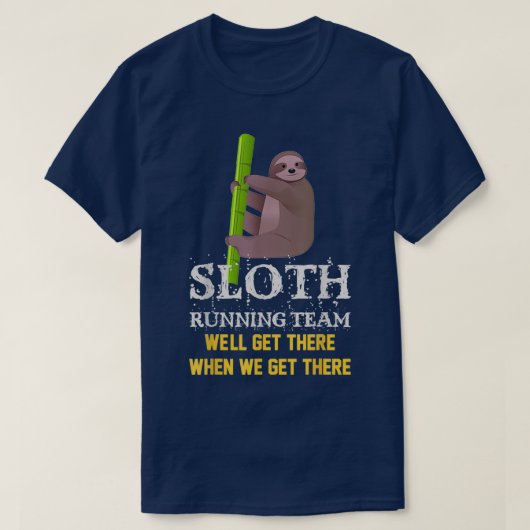 Cooles Sloth Running Team T-Shirt (Design vorne)