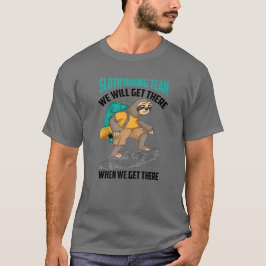 Cooles Sloth Wanderteam | Funny Lazy Backpacking S T-Shirt (Vorderseite)