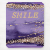 Cooles Smile Gold Lila Sparkling Mousepad (Vorne)