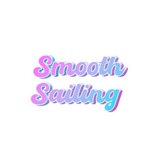 cooles "Smooth Sailing" Textdesign von qotsa T-Shirt