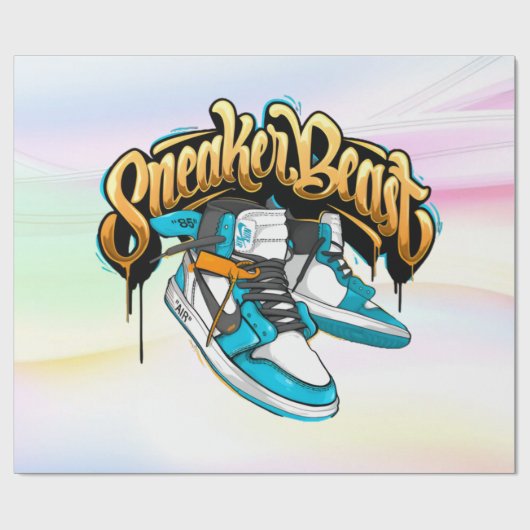 cooles Sneaker-Packpapier Geschenkpapier (Flach)