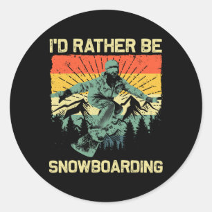 Cooles Snowboard für Männer Snowboarden Skifahren Runder Aufkleber