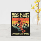 Cooles Snowboarddesign für Jungen Kinder Snowboard Karte (Gelbe Blume)