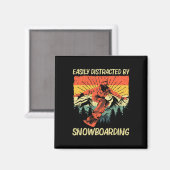 Cooles Snowboarddesign für Männer - Snowboard für  Magnet (Vorderseite/Rückseite)