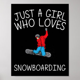 Cooles Snowboarden für Girls Snowboard Schnee gewi Poster