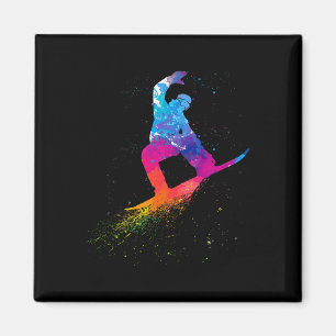 Cooles Snowboarden für Männer Frauen Kinder Snowbo Magnet
