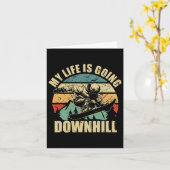 Cooles Snowboarden in meinem Leben geht bergab Karte (Gelbe Blume)