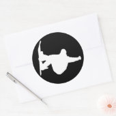 Cooles Snowboarden Runder Aufkleber (Umschlag)