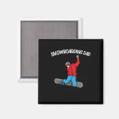 Cooles Snowboarden Vater Papio Magnet (Vorderseite/Rückseite)