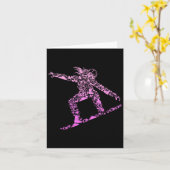 Cooles Snowboarder-Apparel und Geschenkideen Fraue Karte (Gelbe Blume)