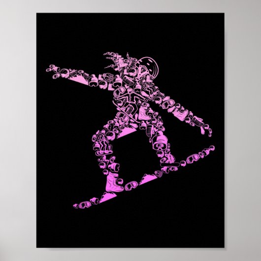 Cooles Snowboarder-Apparel und Geschenkideen Fraue Poster (Vorne)