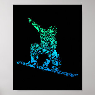 Cooles Snowboarder-Apparel und Geschenkideen Männe Poster
