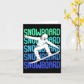 Cooles Snowboarder-Apparel und Geschenkideen Snowb Karte (Gelbe Blume)