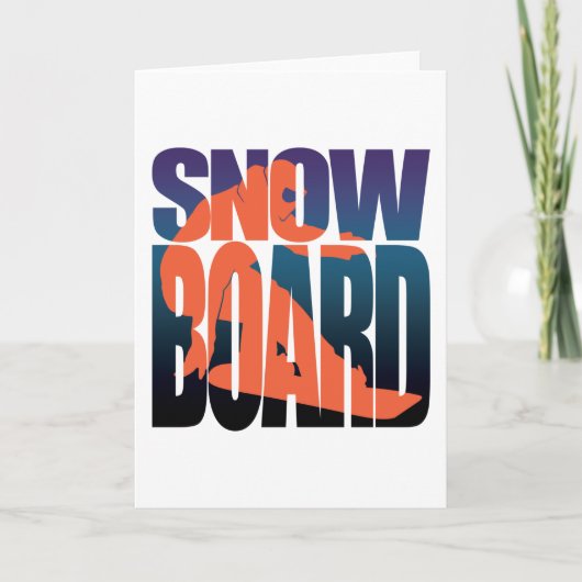Cooles Snowboarder Wintersportgeschenk Karte (Vorderseite)