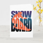 Cooles Snowboarder Wintersportgeschenk Karte (Gelbe Blume)