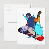 Cooles Snowboarder Wintersportgeschenk Postkarte (Vorne/Hinten)