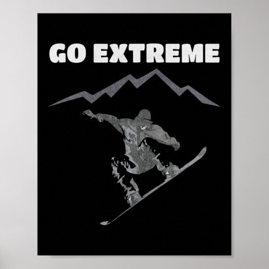 Cooles Snowboardungsdesign Poster (Vorne)