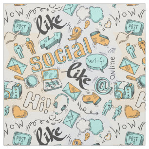 Cooles Social Media-Muster Stoff
