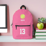Cooles Softball als Personalisiert Bedruckter Rucksack<br><div class="desc">Spaß beim personalisierten Sportdesign. Ändern Sie die Hintergrundfarbe,  indem Sie auf die Schaltfläche "IT ANPASSEN!" klicken.</div>