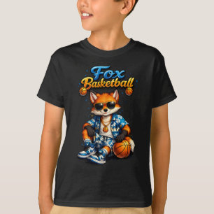 Cooles Sommer Basketball Fox Kids T-Shirt Cute T