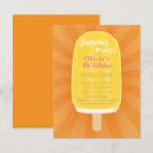 Cooles Sommer-Lutschbonbonpopsicle-Eiscreme-Party Einladung (Vorne/Hinten)