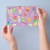 cooles Sommereis, Popice und kaltes Getränk Flyer (Handgriff)