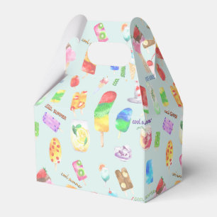 cooles Sommereis, Popice und kaltes Getränk Geschenkschachtel