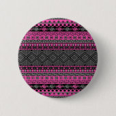 Cooles Sommerlichtrosa Aztekenmuster Button (Vorderseite)