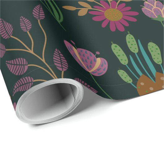 Cooles Sommermuster Geschenkpapier (Rolleneckpunkt)