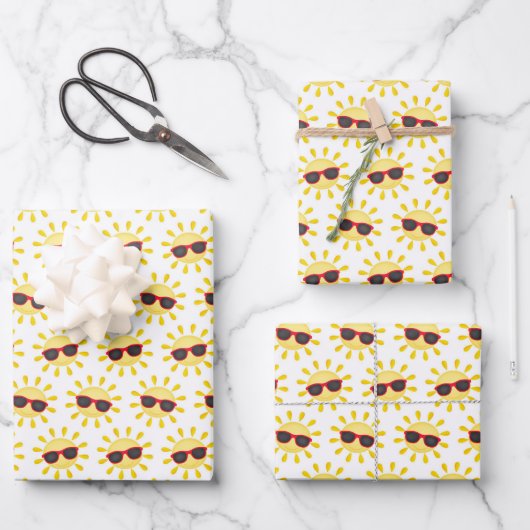 cooles Sommersonnenschwimmbecken Party Geschenkpapier Set (Vorderseite)