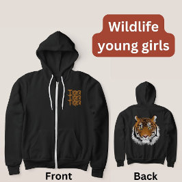 Cooles Sondergeschenk für ihr Wildtier Tiger Black Hoodie