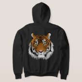Cooles Sondergeschenk für ihr Wildtier Tiger Black Hoodie (AblageHinten)